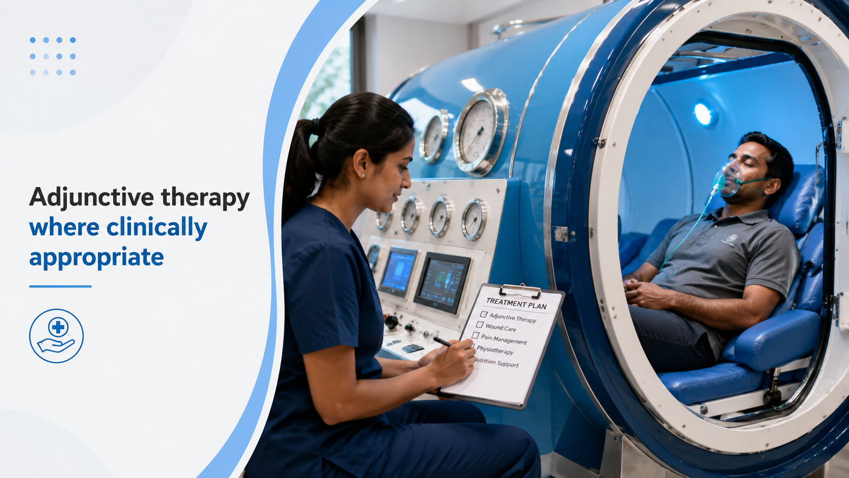 Adjunctive therapy where clinically appropriate