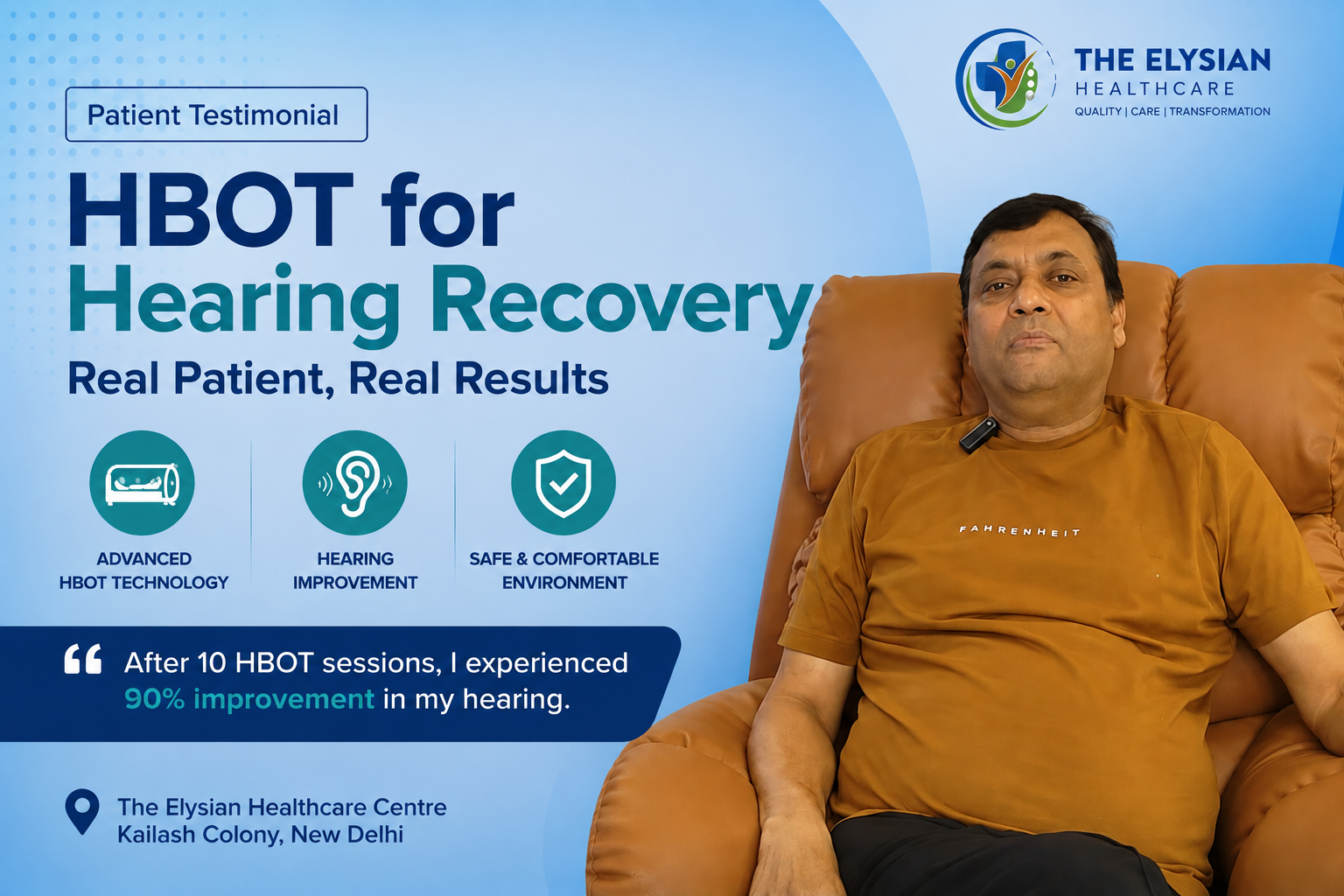 HBOT for Hearing Recovery | The Elysian Healthcare